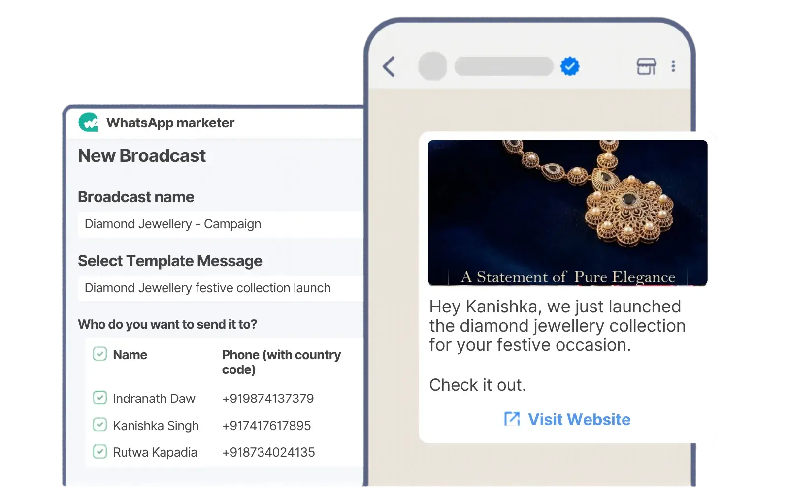 Broadcast campaigns engagement preview