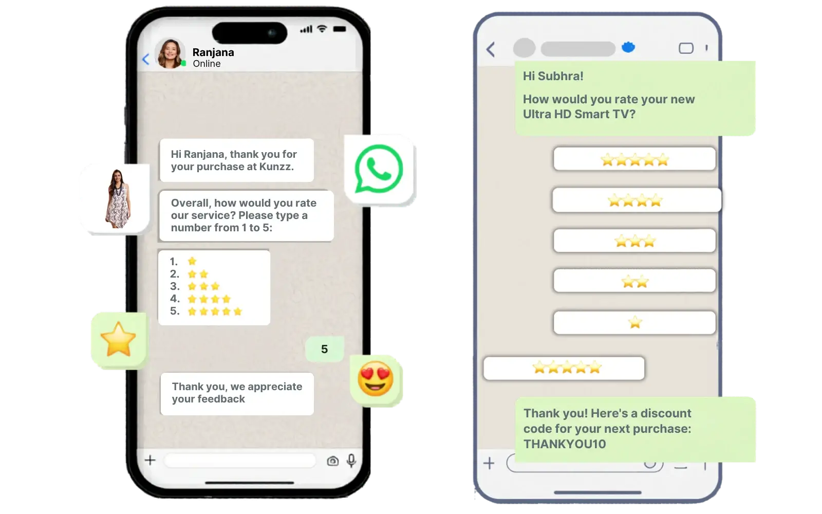 Customer reviews chatbot preview